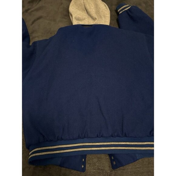 Vintage Spalding Wool Blend Varsity Bomber Coat Large Heavy XL Lined VTG 80s - Picture 7 of 7